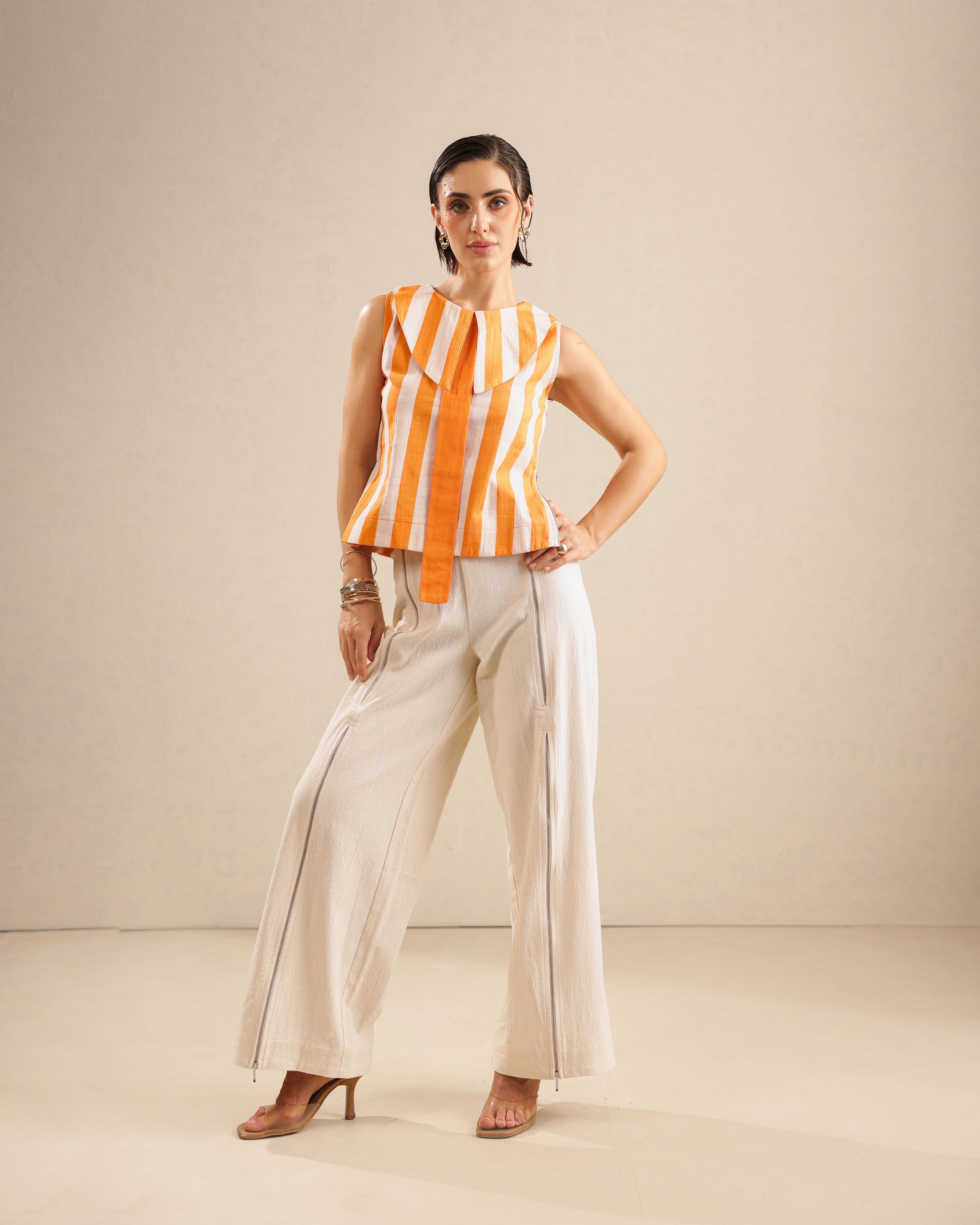 Umi Tie Collared Top