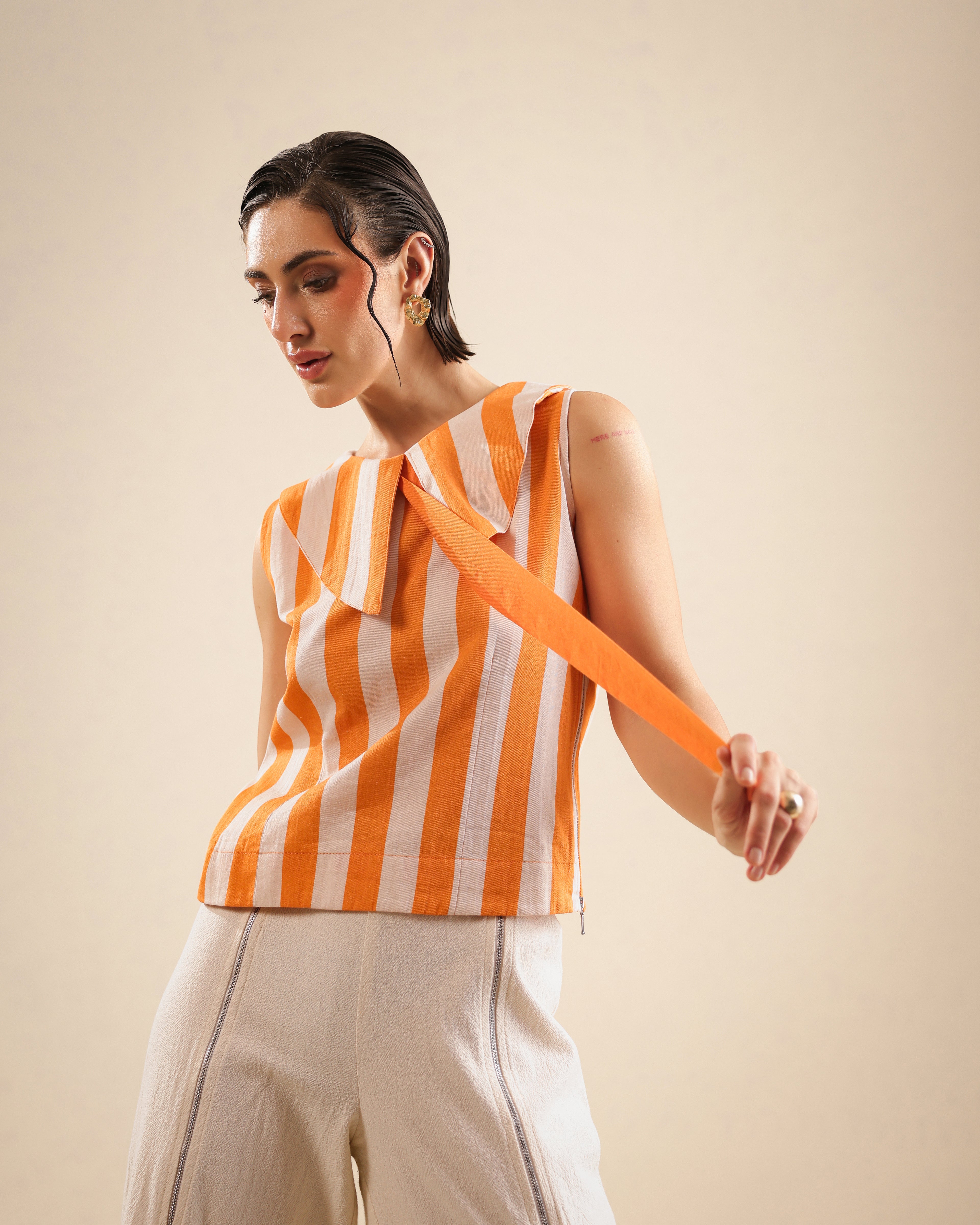 Umi Tie Collared Top