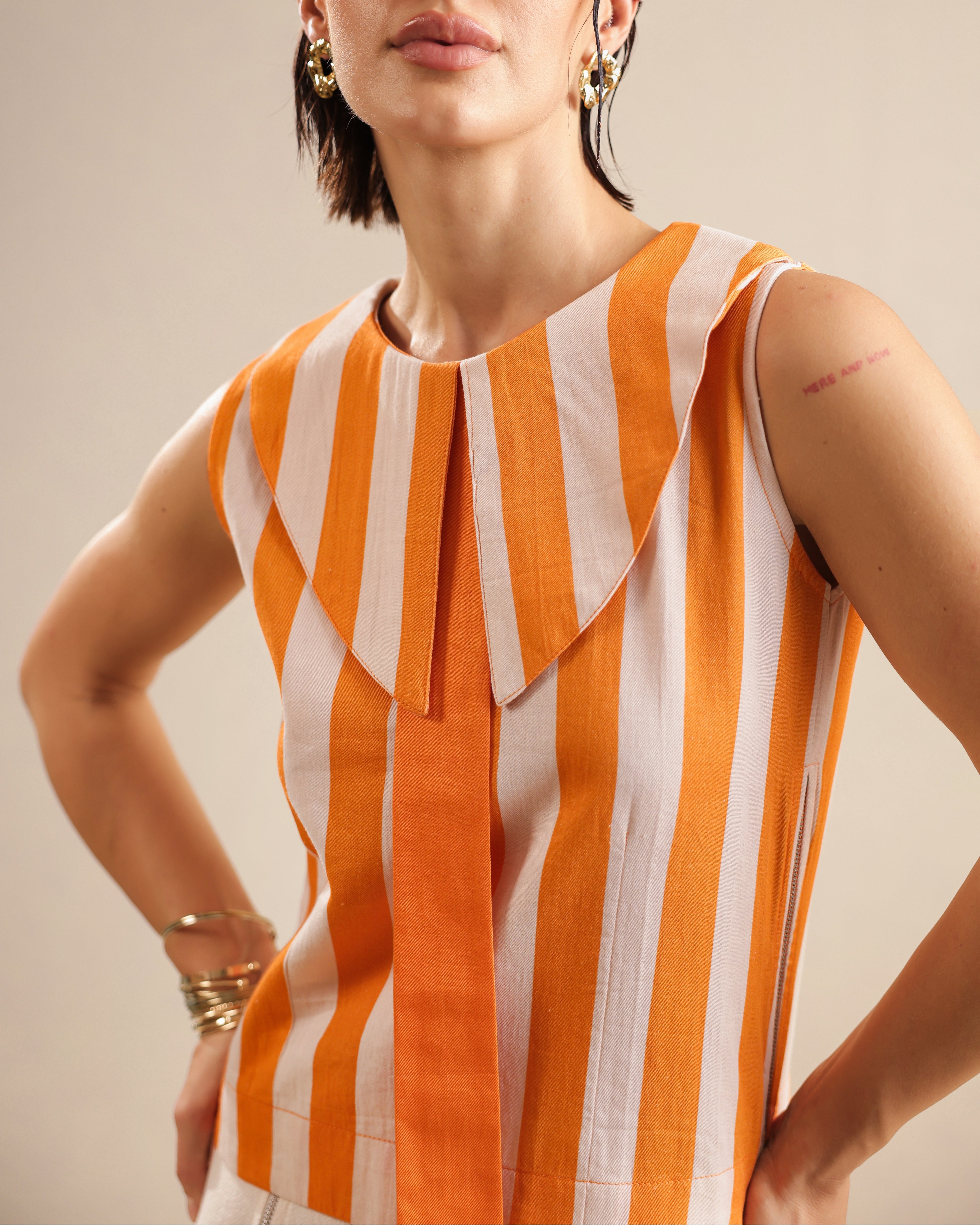 Umi Tie Collared Top