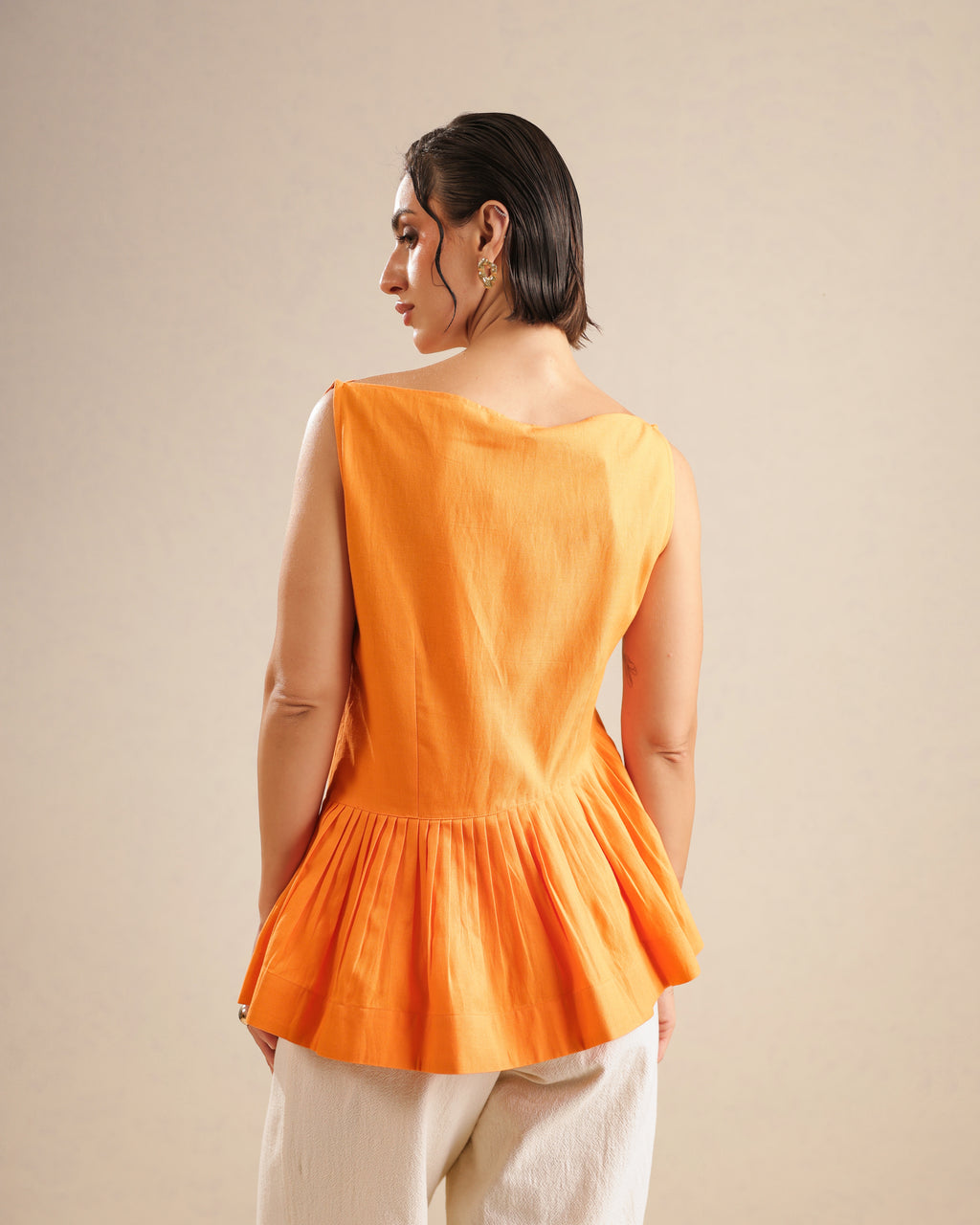 Emma Pleated Asymmetric Top