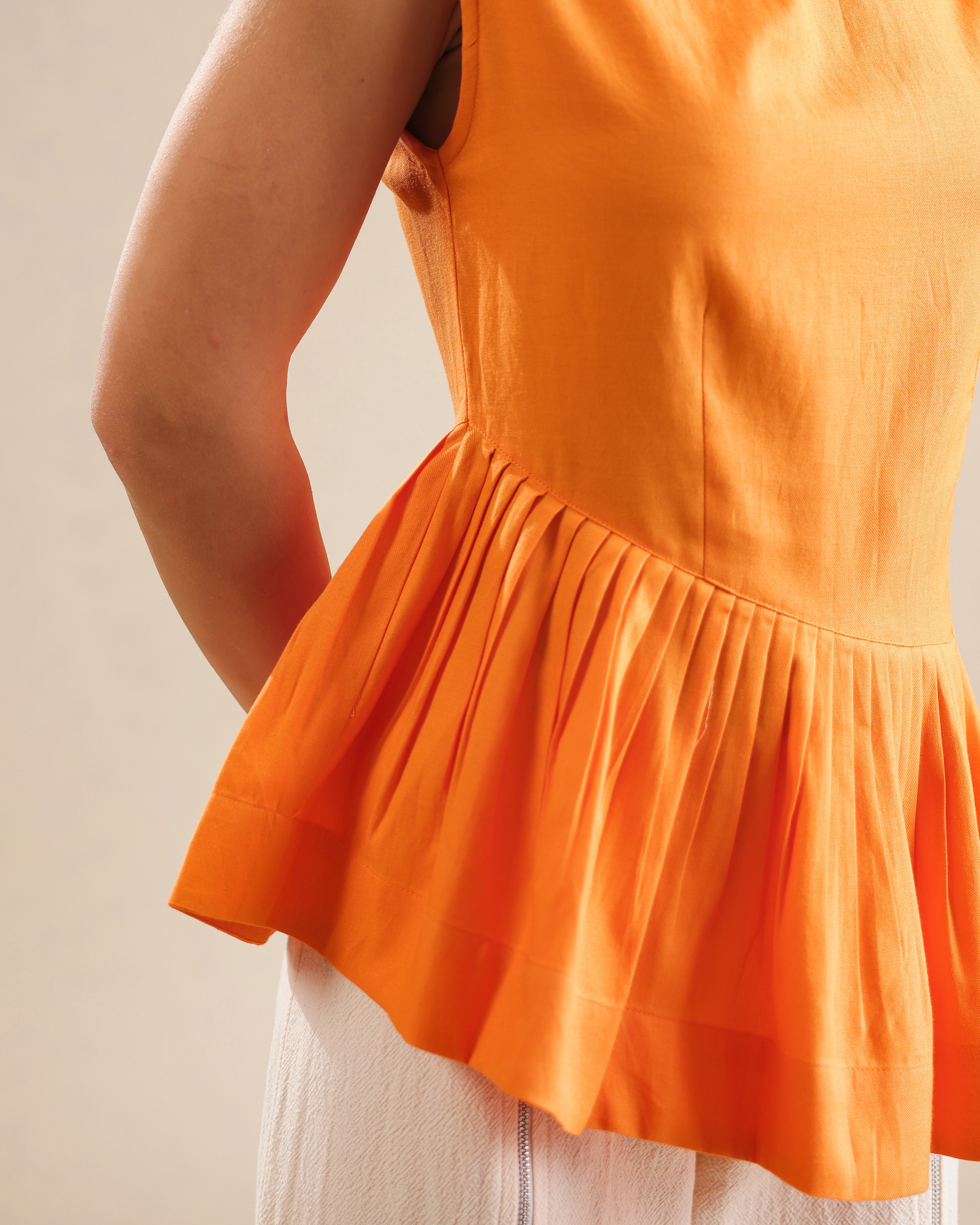 Emma Pleated Asymmetric Top