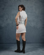 Daphanie Buttoned Mini Skirt