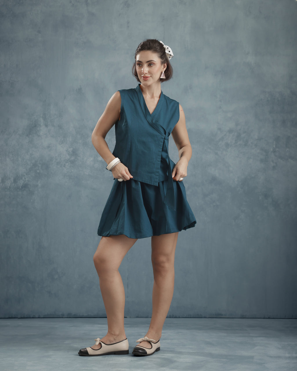 Charlotte Wrap Tie Top