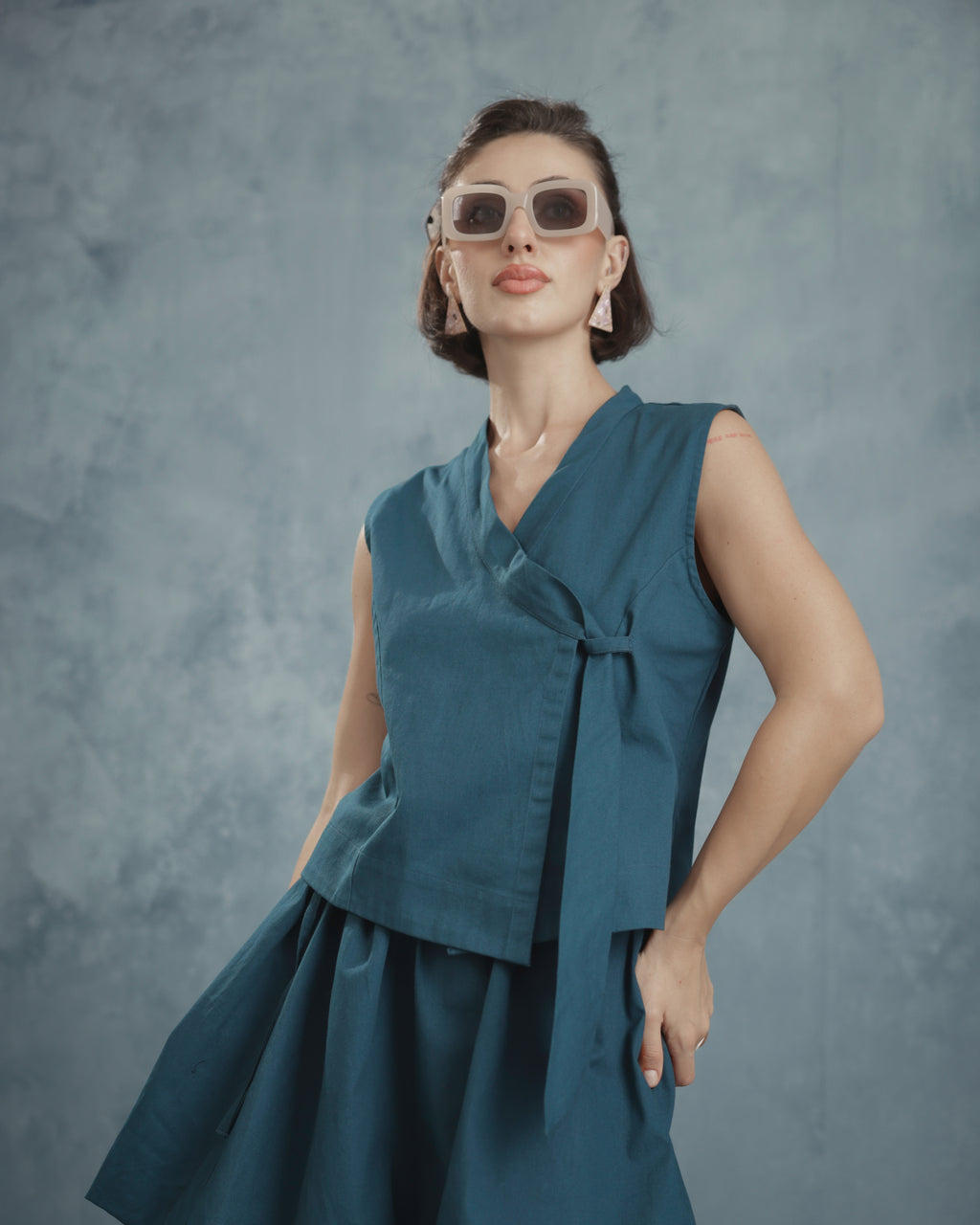 Charlotte Wrap Tie Top