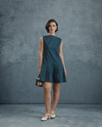 Zoya Pleated Mini Dress