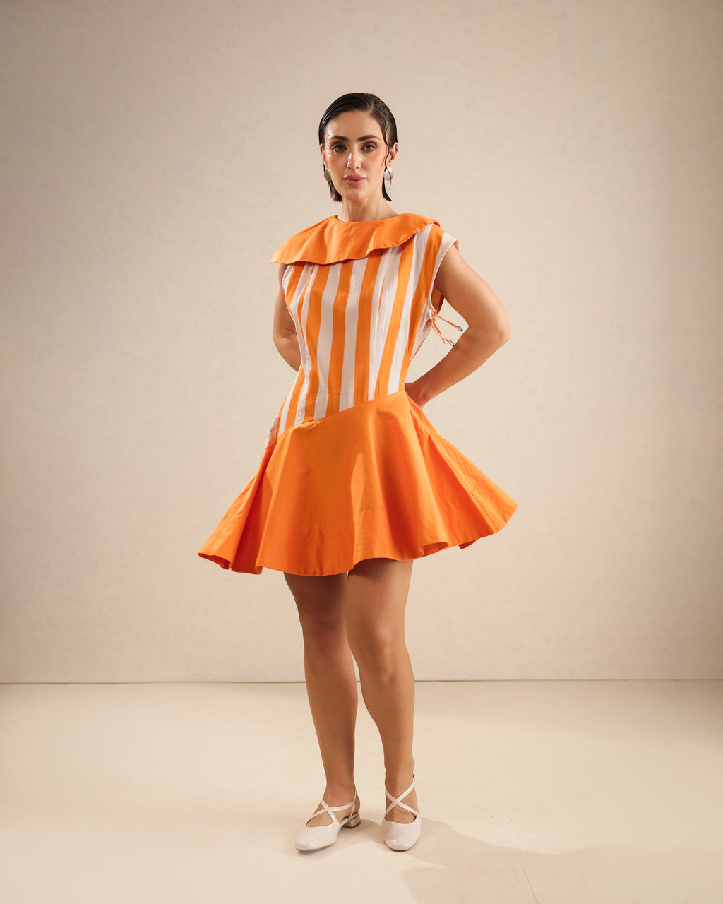 Bella Collared Flared Dress