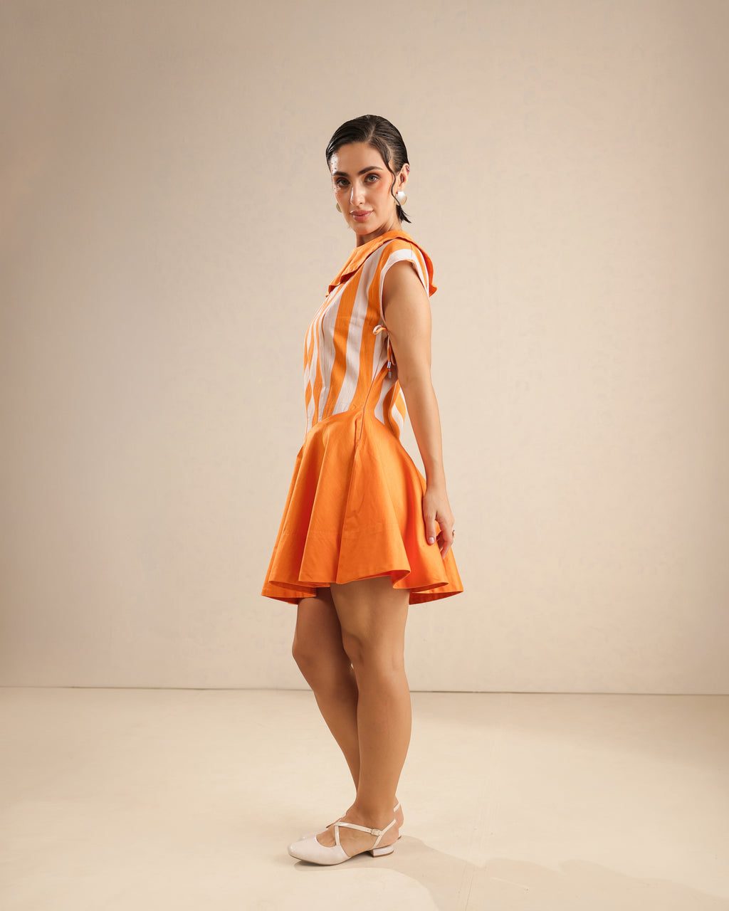 Bella Collared Flared Dress