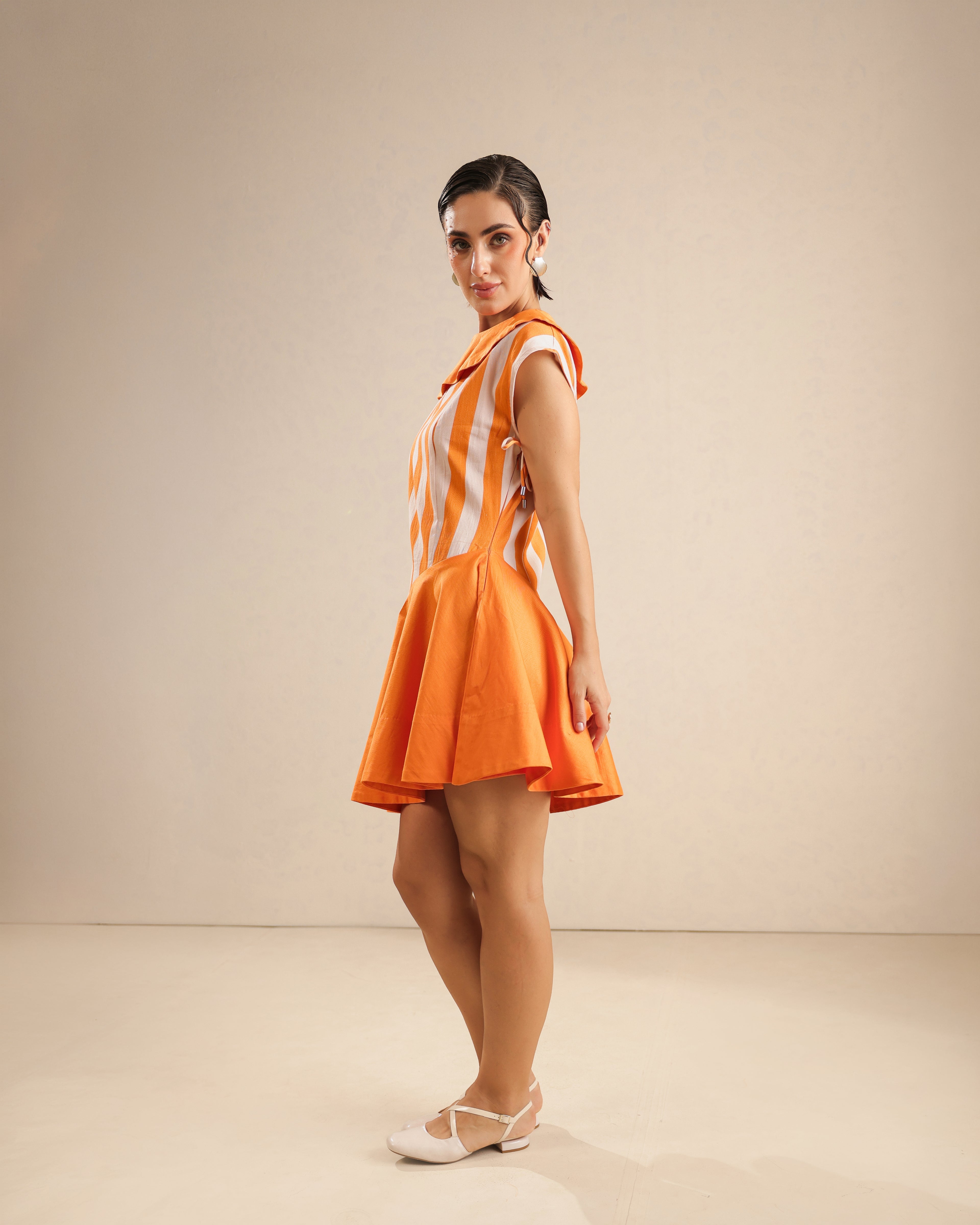 Bella Collared Flared Dress