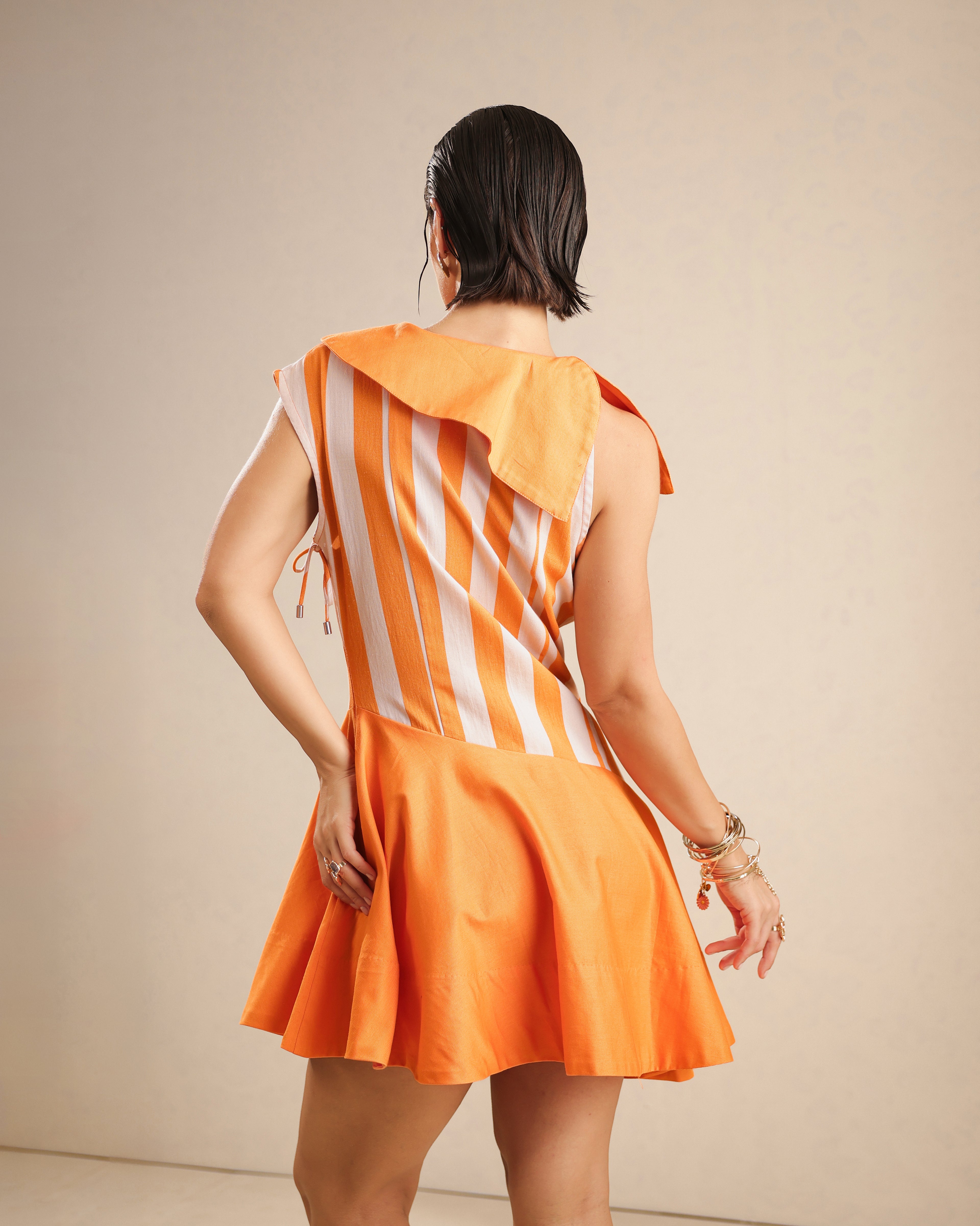 Bella Collared Flared Dress